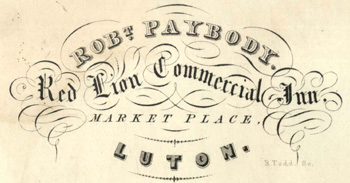 A Red Lion bill heading of 1838 [P35/5/2]